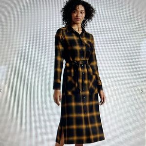 Pendleton WOMEN'S WOOL MIDI SHIRT DRESS size Petite Large